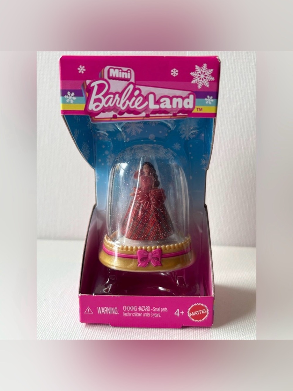 Mini BarbieLand Holiday Mini Doll in Snow Globe Christmas Barbie Cake Topper